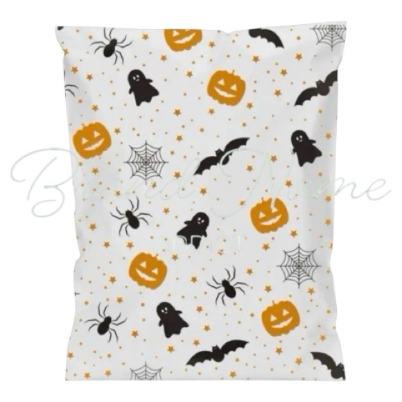 Shipping Other - Set of 20 Halloween Pumpkin Bat White 10 x 13 Self Adhesive Poly Mailer Bags